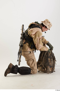 Photos Reece Bates Army Seal Team Poses kneeling whole body…